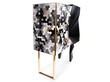 HONEYCOMB - Wooden highboard with doors by ROYAL STRANGER - view 3